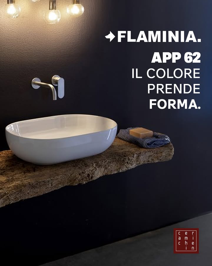 IL COLORE PRENDE FORMA.

APP 62 di Ceramica Flaminia porta nel